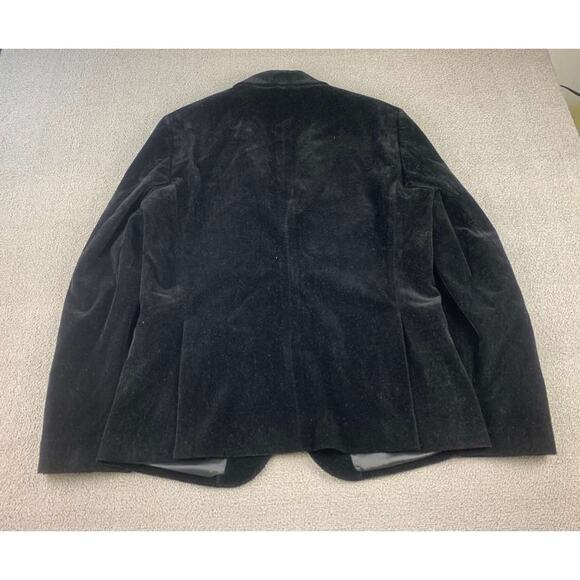 Armani Exchange Blazer Men 42 Black Velvet Satin Lapel Two Button Lined Trim - Picture 2 of 10